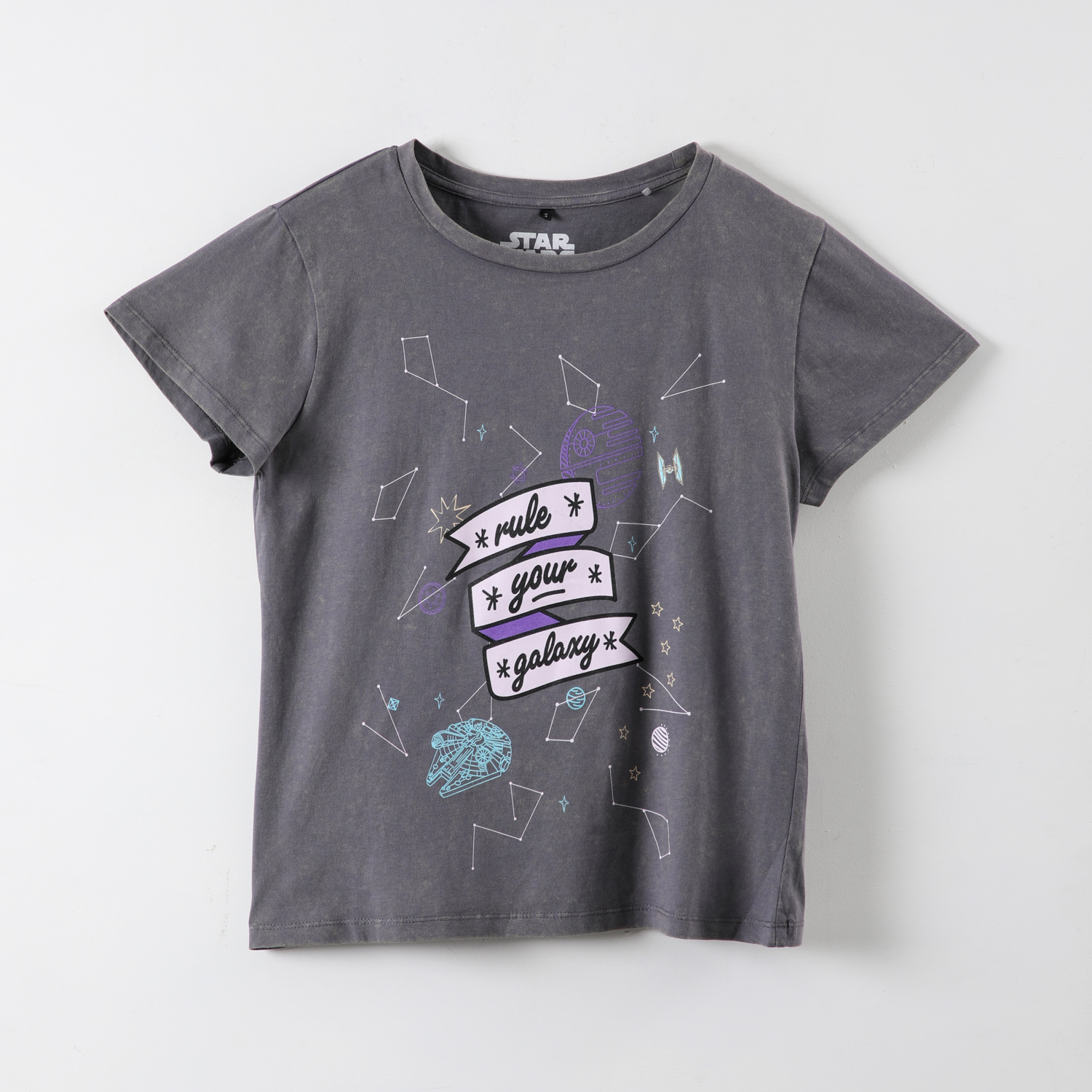 Polera Mujer Rule Your Galaxy Gris Star Wars