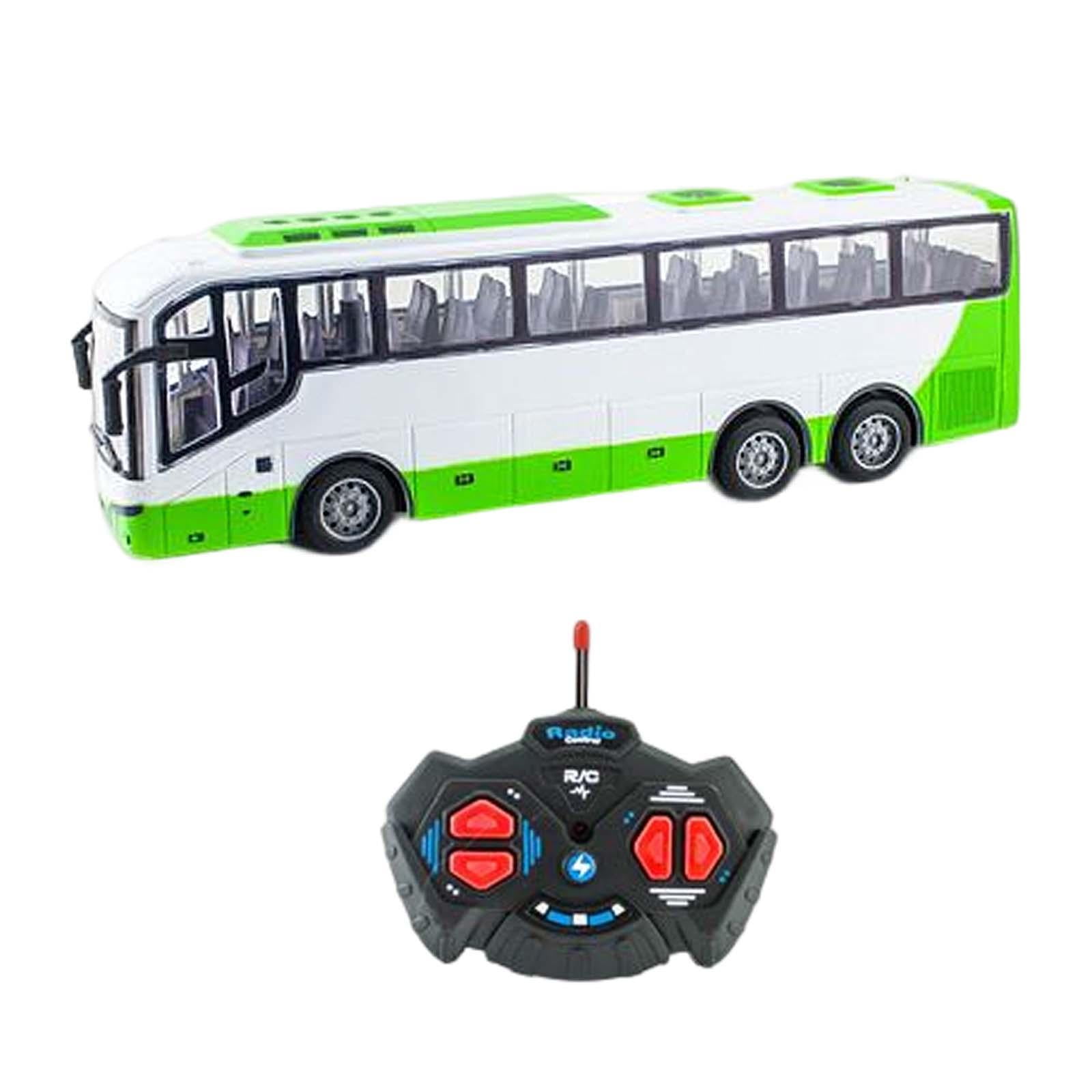 Bothyi - 1:30 Escala Radio Control Remoto Bus 27mhz Para Niños Niños Regalos De Cumpleaños Verde