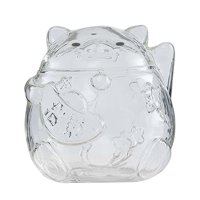 Bothyi - Clear Lucky Cat Piggy Bank Ornaments Saving Money Box Glass Para Fiesta