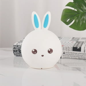 El Edén - Lámpara De Conejo, Espanta Cuco De Silicona Suave -Led Usb Color Celeste