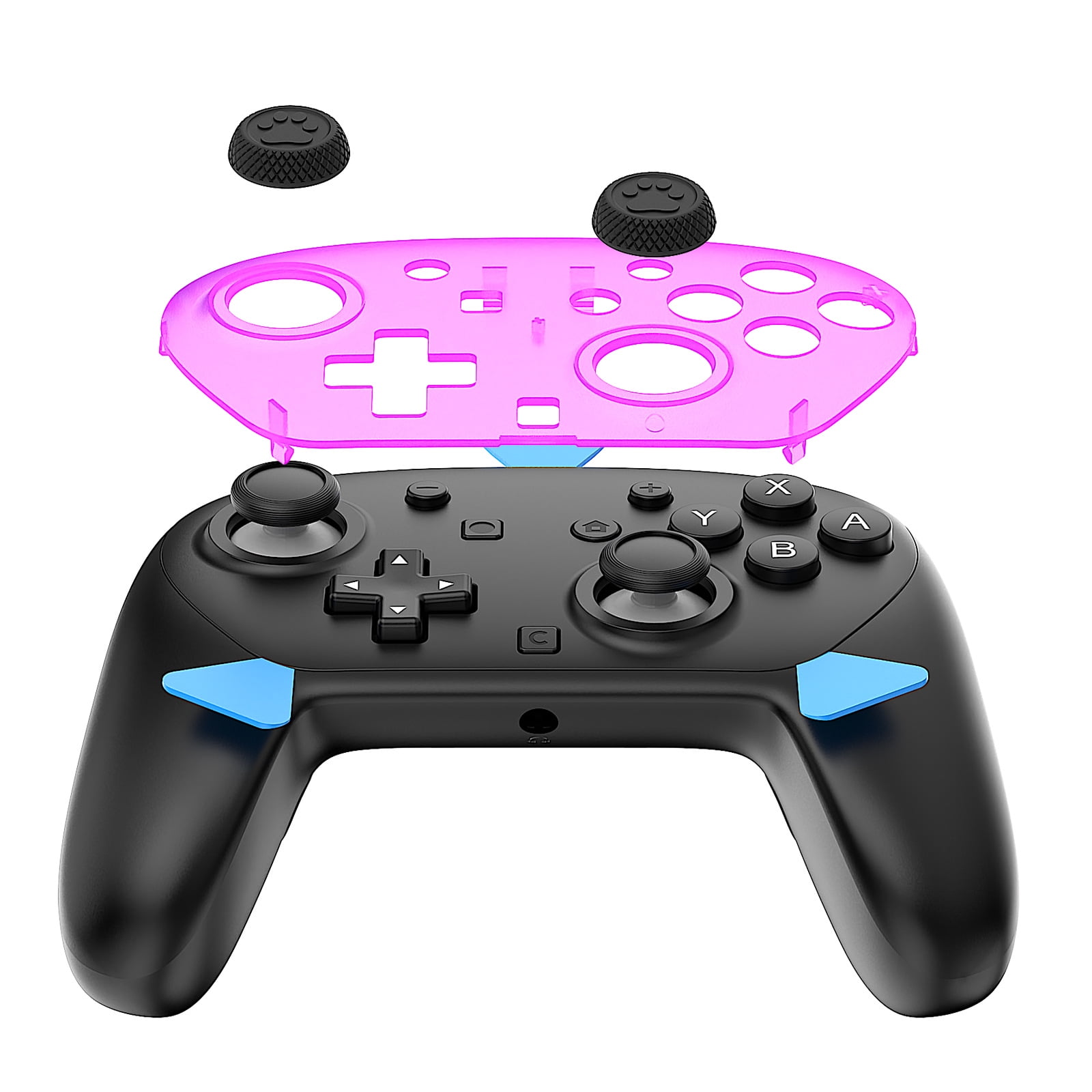 Genérico - Carcasa De Reemplazo Compatible Con El Controlador Pro De Nintendo Switch De 2ª Generación - Cubierta Transparente Con Teclas