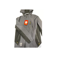 Genérico - Chaqueta Cortaviento Deportiva Ultra Liviana Micropolar Gris, Talla Xl