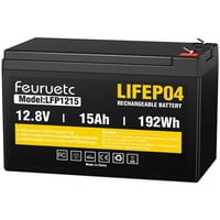 Feuruetc - Batería Feuetc 12V 15Ah De Ciclo Profundo Lifepo4 3000+ Ciclos