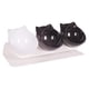 thumbnail image 3 of Cuencos Elevados Para Gatos, Cuenco Duradero Para Comida Y Agua Para Gatos De Interior, Cachorros, 2, Negro Y Blanco, 3 of 3