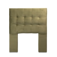 Dgb - Respaldo Cama 1 Plaza Felpa Verde Oliva Alicante Cp