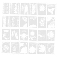 Bothyi - Plantillas De Plantilla De Pintura De 24 Uds. Plantillas De Dibujo En Relieve Tamaño A4 Para Pared