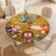 thumbnail image 4 of El Mundo De Craig theme Fitted Round Tablecloths Elastic Edged Table Covers Waterproof Table Cloth For Kitchen Holiday Party Tables Decor 120cm, 4 of 6