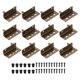 thumbnail image 1 of 6 juegos de bisagras pivotantes, bisagras de puerta con eje oculto de 40 x 26 mm con buje, bronce, 1 of 6