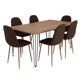 thumbnail image 2 of Comedor  6 Sillas Sin Brazo Miel - Café Oscuro, 2 of 8