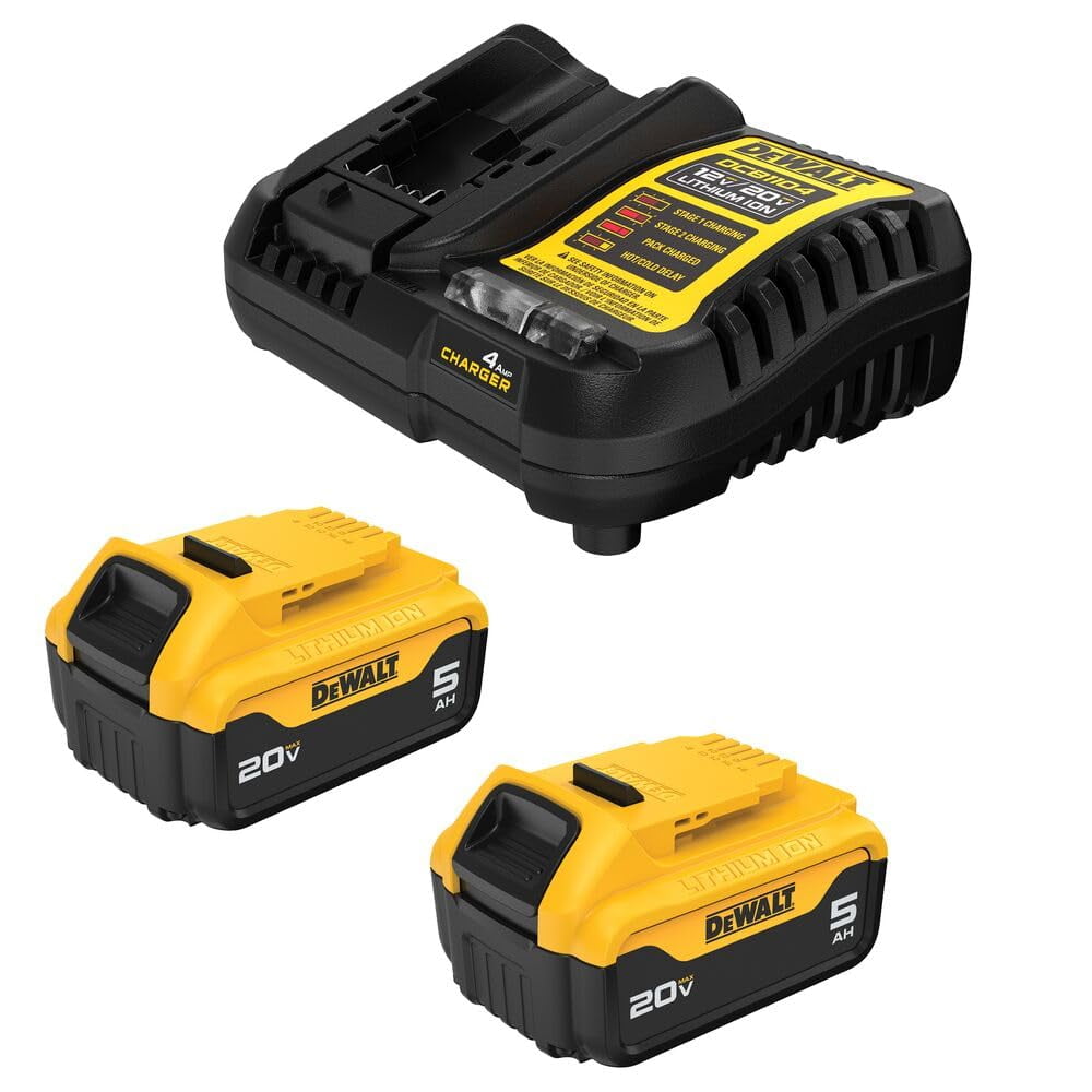 Batería Dewalt 20v Max De Iones De Litio, Paquete De 2, 5,0 Ah (dcb205-2c)