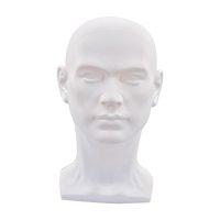 Magideal - Modelo De Cabeza De Exhibición Profesional Cabeza De Peluca Maniquí Fotografía Prop 11 Pulgadas Cabeza De Maniquí Masculina Duradera Para Auriculares
