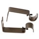 thumbnail image 5 of Juego de 2 piezas ajustable metal cortina poste barra soporte de pared gancho titular marrón, 5 of 5