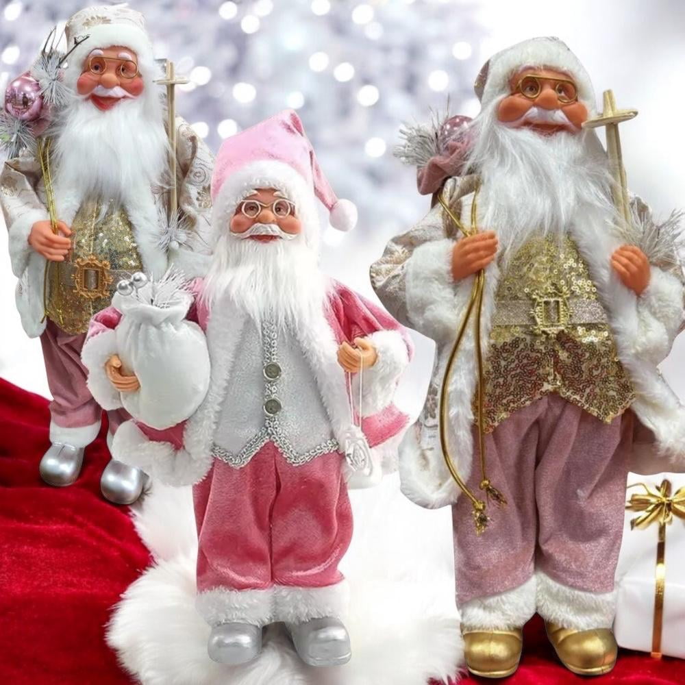 N-ofertas - Viejo Pascuero Adorno Navideño Decorativo 45 Cm Rosado