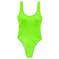 Ioensy - Traje De Baño Con Almohadillas En El Pecho Ropa De Playa Tanga Trajes De Baño Mujer M Fluorescente Verdoso