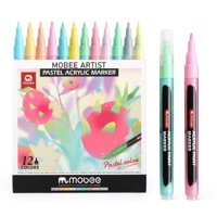 Mobee - Lápices Marcadores Acrílicos Tipo Posca 12 Colores Pastel