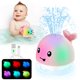 thumbnail image 1 of Aspersor de baño ANGGIKO Light Up Whale para niñas de 1 a 3 años, 1 of 9