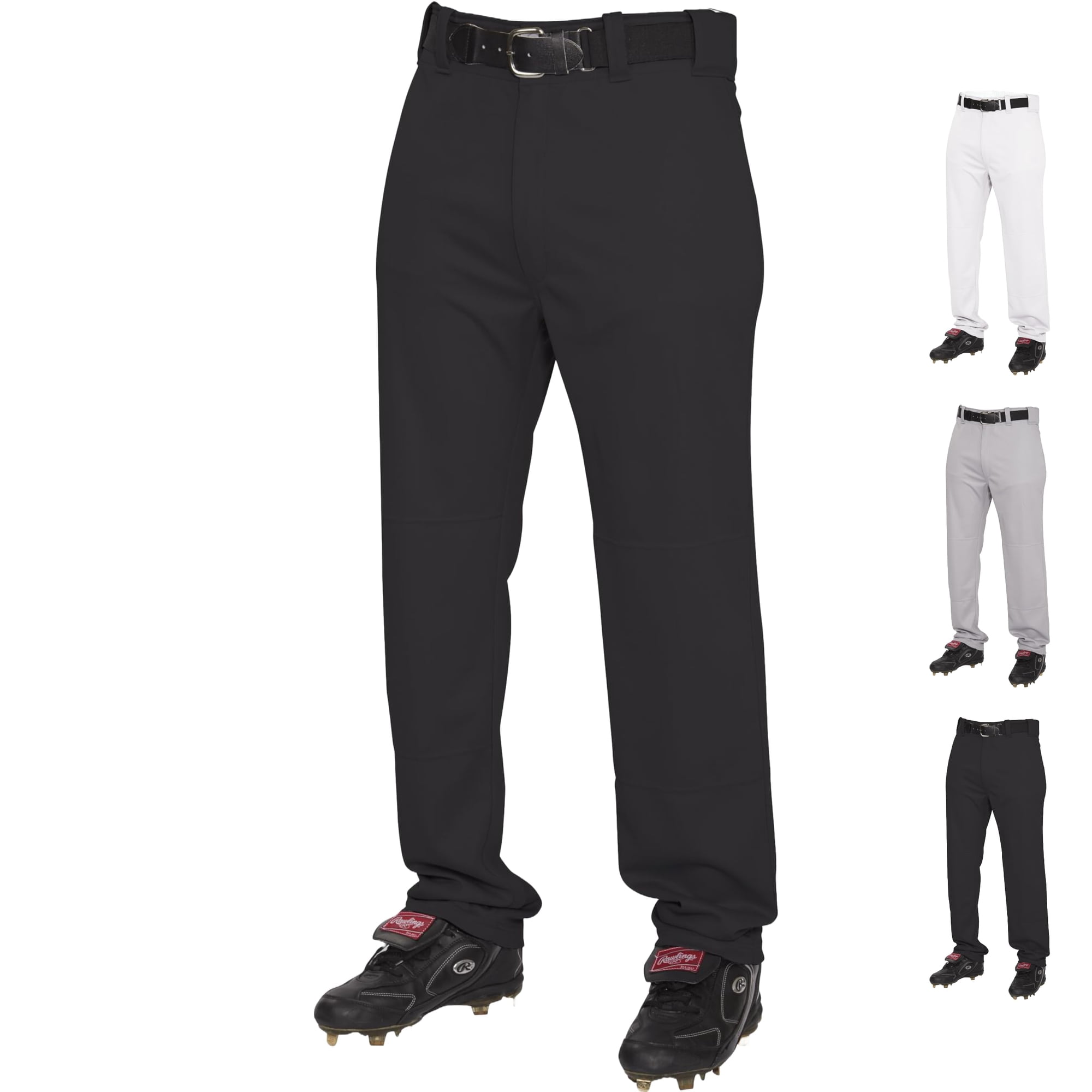 Pantalones De Béisbol Rawlings Bp31sr Ajuste Semi Relajado Para Adulto, Negro