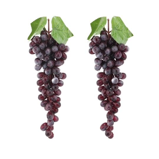 Uvas Artificiales Caiyjhao 2 Piezas, 85 Uvas Moradas