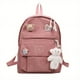 thumbnail image 3 of Kawaii Corduroy Backpack With Cute Bear Pendant, Preppy Style Laptop School Bag, Cute Cartoon Travel Bookbag, 3 of 4