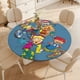 thumbnail image 4 of Rocket Power-theme Fitted Round Tablecloths Elastic Edged Table Covers Waterproof Table Cloth for Kitchen Holiday Party Tables Decor 120cm, 4 of 6