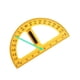 thumbnail image 1 of Regla de enseñanza multifunción, equipo de geometría de matemáticas, tamaño grande, herramienta de geometría de dibujo de números grandes para pizarra Transportador, 1 of 5