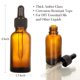 thumbnail image 3 of Frascos cuentagotas AOZITA de vidrio ámbar de 30 ml con accesorios, paquete de 12, 3 of 9