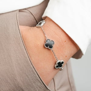 Silene - Pulsera Trébol Negro