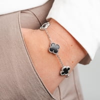 Silene - Pulsera Trébol Negro