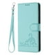 thumbnail image 2 of Funda tipo cartera FOXDOCK para Google pixel 5 con soporte, ranuras, RFID, diseño de gato, 2 of 5