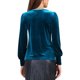 thumbnail image 3 of INSPIRE CHIC Blusa de Terciopelo de Invierno de Halloween para Mujer Cuello Redondo Manga Larga Casual Talla M Azul Pavo Real, 3 of 6