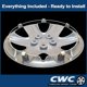 thumbnail image 3 of Juego de 4 tapas de rueda Carolina Wheel Cover de 38 cm, color plata, 3 of 4