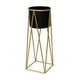 thumbnail image 1 of Porta Macetero Pedestal Negro y Dorado para Plantas, 1 of 3