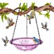 thumbnail image 1 of Baño pájaros solar colgante cuenco vidrio exterior fuente agua aves silvestres, 1 of 8