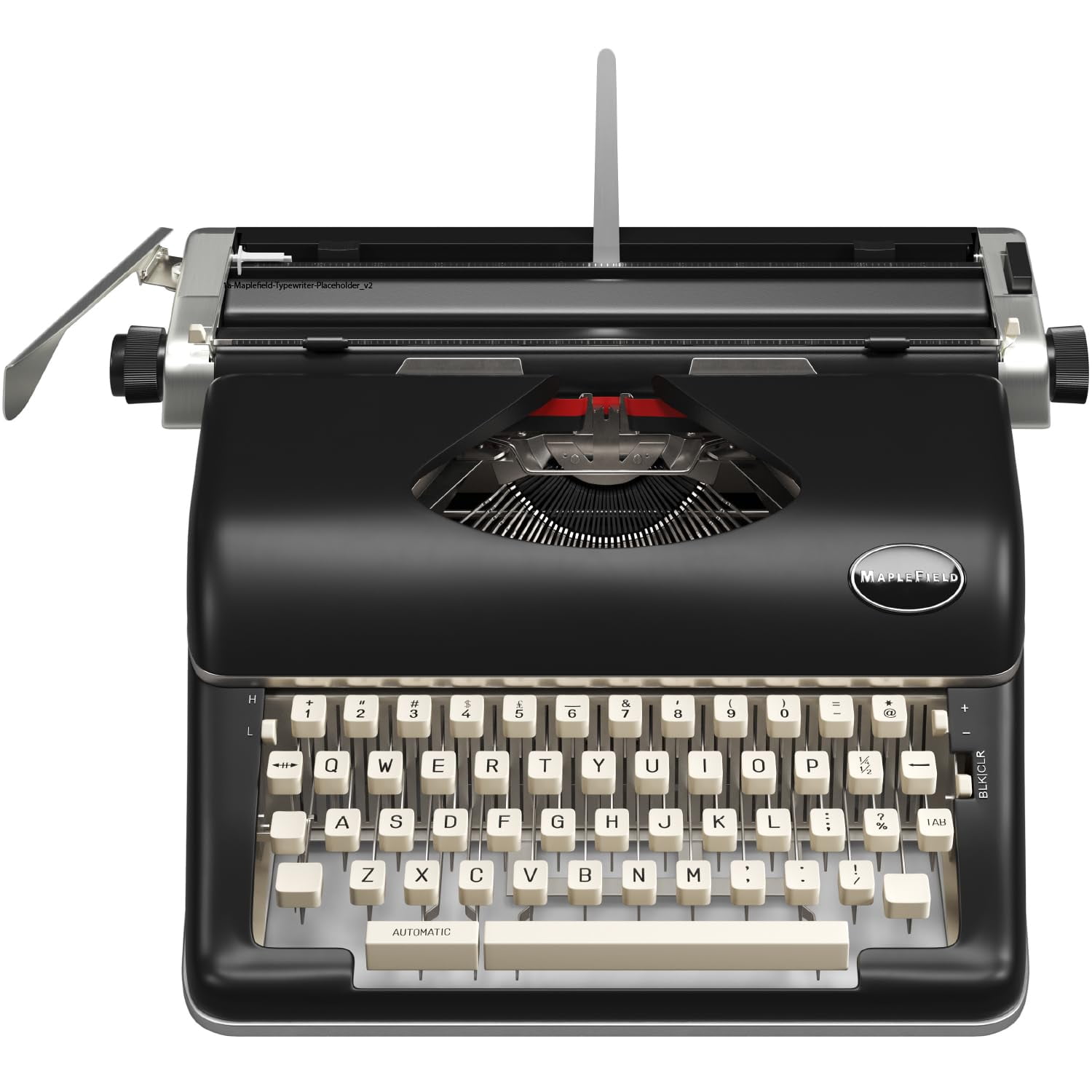 Máquina De Escribir Vintage Máquina De Escribir Manual Maplefield Negra
