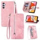 thumbnail image 1 of Para Samsung Galaxy A57 5G Funda de 6.7 Pulgadas, Billetera para Mujer Hombres, Duradera de Cuero PU Magnética con Tapa, Correa de Cordón, Correa de Muñeca con Cierre, Tarjetero, Billetera, Funda, 1 of 9