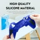 thumbnail image 5 of Funda para controlador de PlayStation 5, funda de silicona antideslizante para el mando de PS5 con tapones para el pulgar, protectores para el joystick y adhesivo envolvente para la funda-Azul, 5 of 7