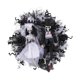 thumbnail image 1 of Corona Halloween Novios Esqueletos 40cm Blanco y Negro, 1 of 3