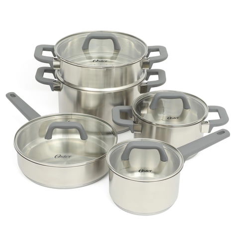 Juego De Utensilios De Cocina Oster Beauford Acero Inoxidable 9 Piezas