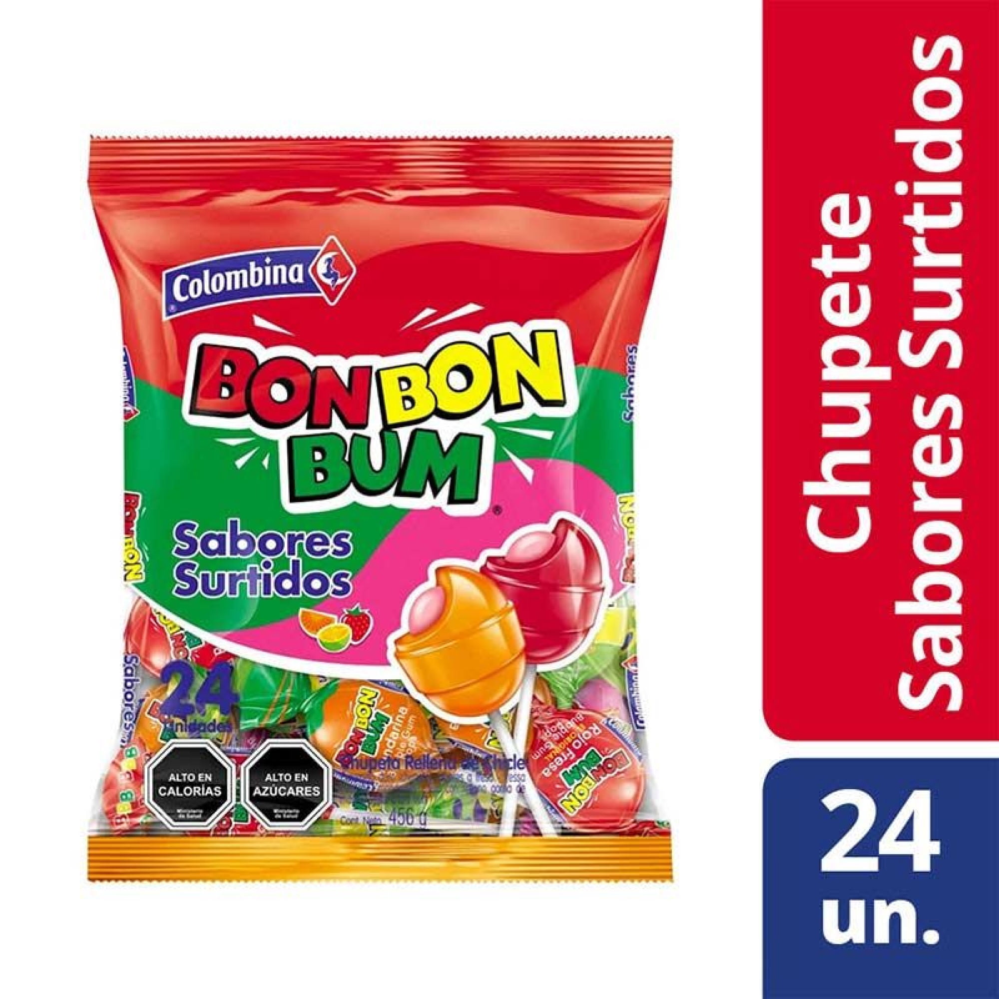 Chupete Bon Bon Bum Surtido 456 g Colombina