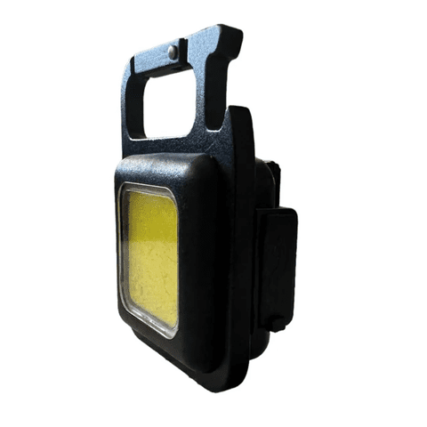 Genérico - X5 Linterna Led Cob Llavero Gancho Portátil Recargable Negro