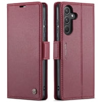 Caseme Tipo Cartera Samsung Galaxy A55 5G Con Cierre Magnético, Rfid, Tarjetero, Soporte, Carga Inalámbrica