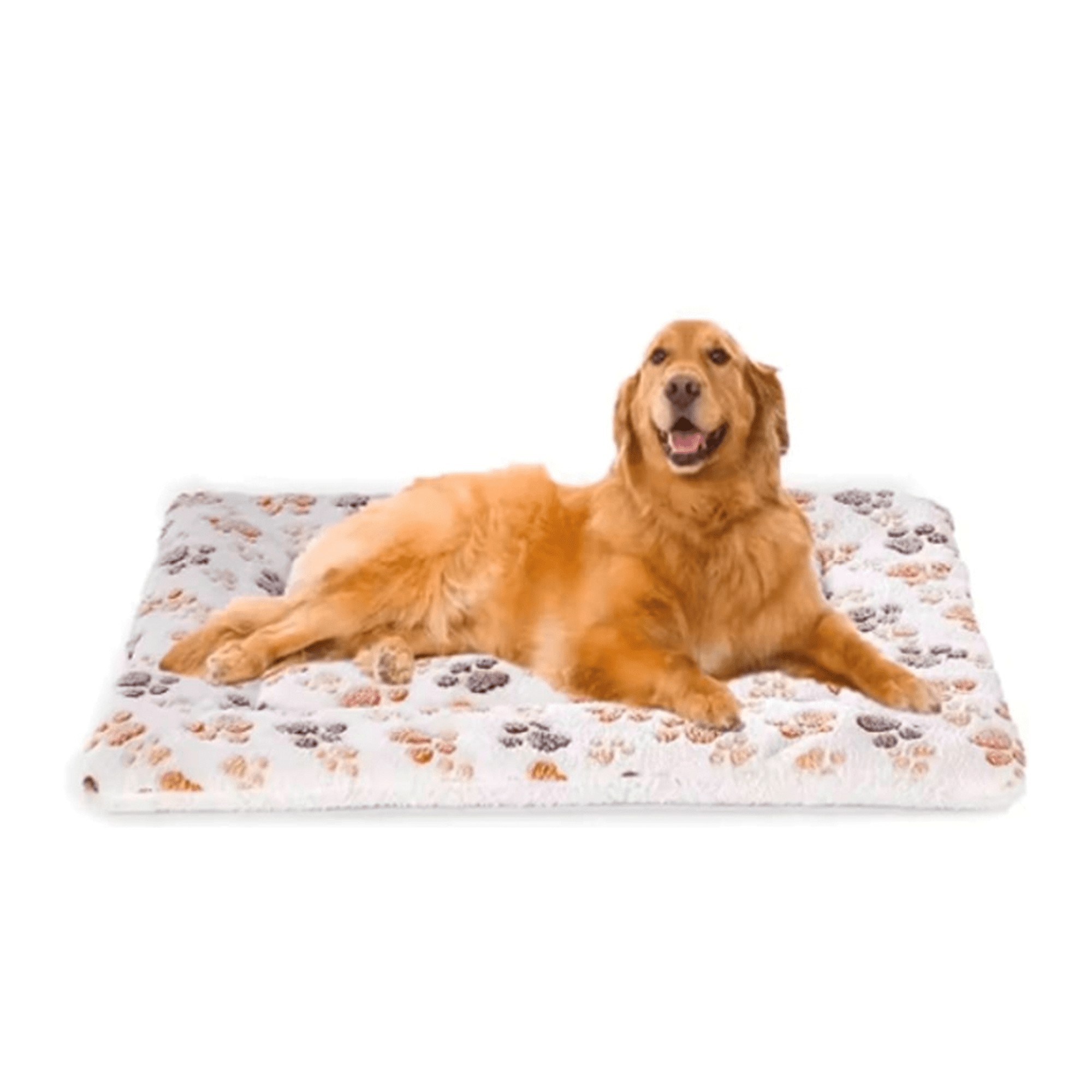 Genérico - Alfombrilla Suave Mascota Perro Gato Manta Acolchada 58x39cm Color Blanco