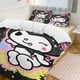 thumbnail image 1 of Kuromi Quilt Set Thicken Soft 3 Pieces Bedding Set All Season Duvet Cove with 2 Pillowcases for Adult Women Girls Teens Home Room Decor, 1 of 5