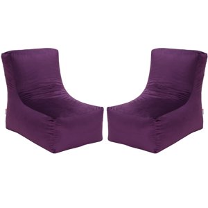 Bodevir - Set Pouf Tatto 1C Felpa Morado