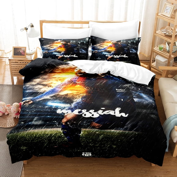 Bedding M-a-s-s-e-y Three-Piece Set Sanded Quilt Cover Pillowcase Beddin