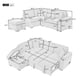 thumbnail image 1 of 84.75" Sleeper Sofa Bed,2 in 1 Pull Out sofa bed L Shape Couch with Storage Ottoman for Living Room,Bedroom Couch and Small Apartment, Beige, 1 of 3