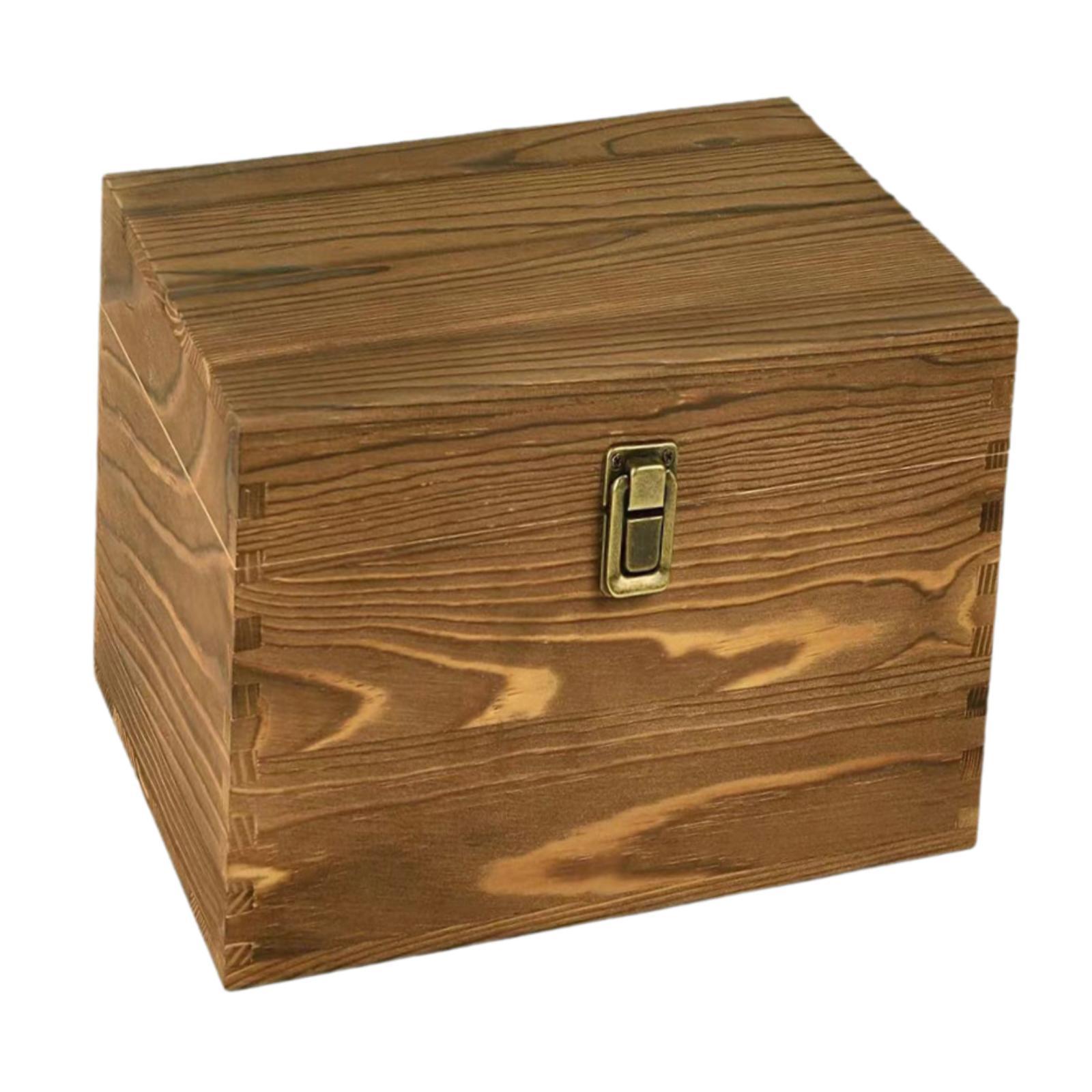 Magideal - Caja De Almacenamiento De Madera Caja De Madera Vintage Multiusos Práctica Tapa Abatible Organizador De Madera Estuche De Exhibición Para Herramientas