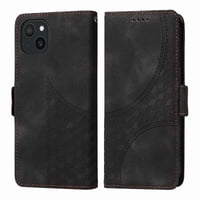 Carcasa Foxdock Iphone 15 De Cuero Pu, Diseño Acolchado Clásico, Protección Contra Caídas Y Rayones