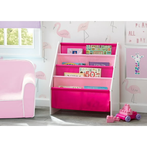 Biblioteca infantil para libros blanco y rosado Delta Children
