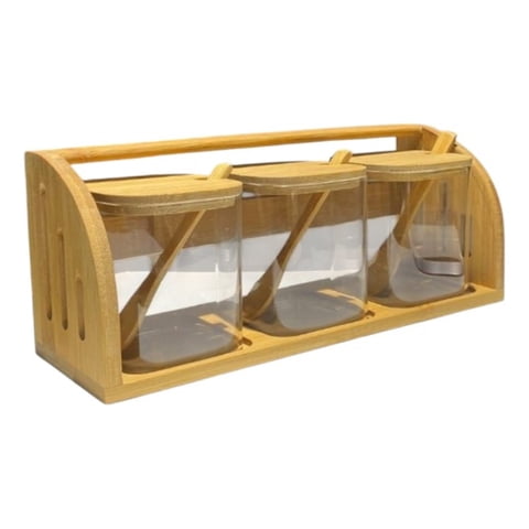 Genérico - Set 3 Frascos Almacenamiento Asa Transporte Contenedor Jhn